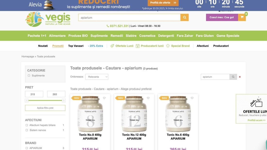 Apiarium x Vegis – împreună, mai aproape de tine